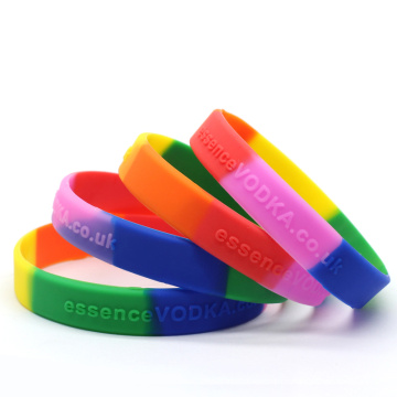 Commerce de gros personnalisé Gay Pride Bracelet à maillons de chaîne en silicone Logo personnalisé